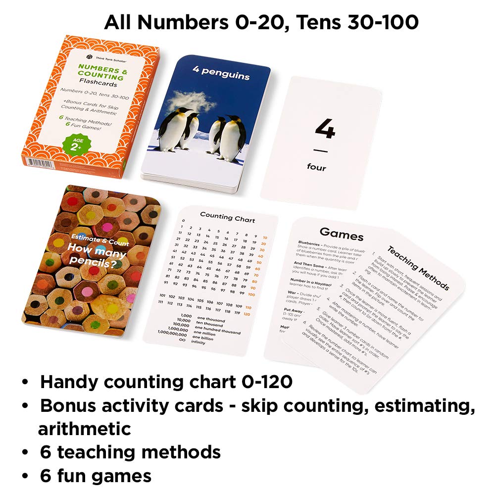 Think Tank Scholar: Award-Winning 5-Deck Jumbo Flash Cards for Preschool & Kindergarten