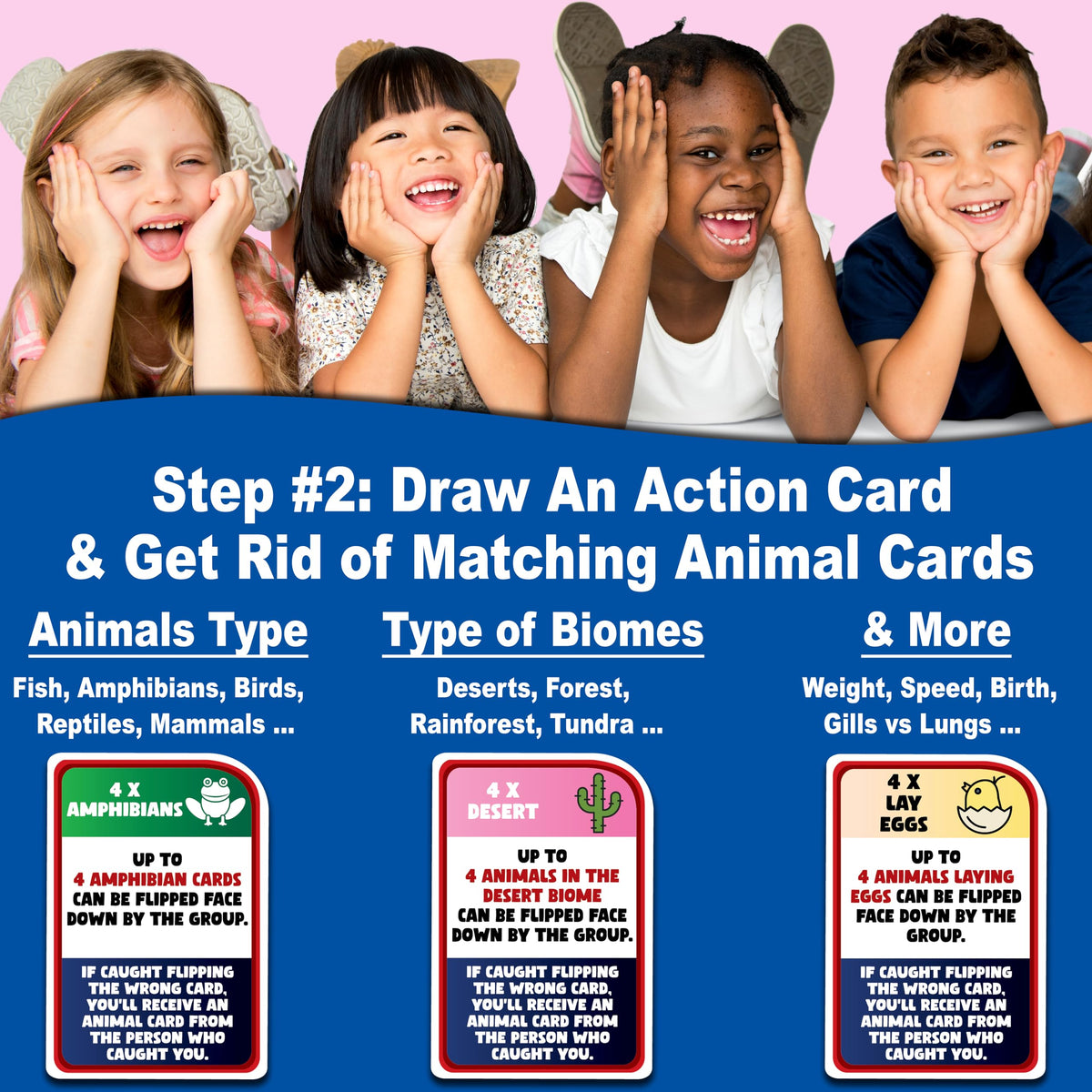 THINK2MASTER Animal Trading Card Game — Educational Fun for 2-12 Players