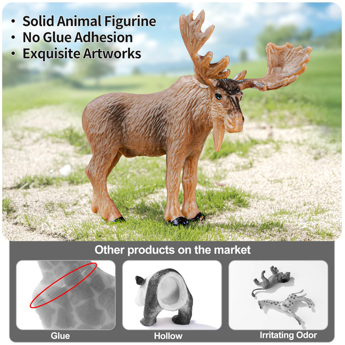 THINKBAY 16PCS Mini North American Woodland Animals Figurines – Realistic PVC Toys for Kids