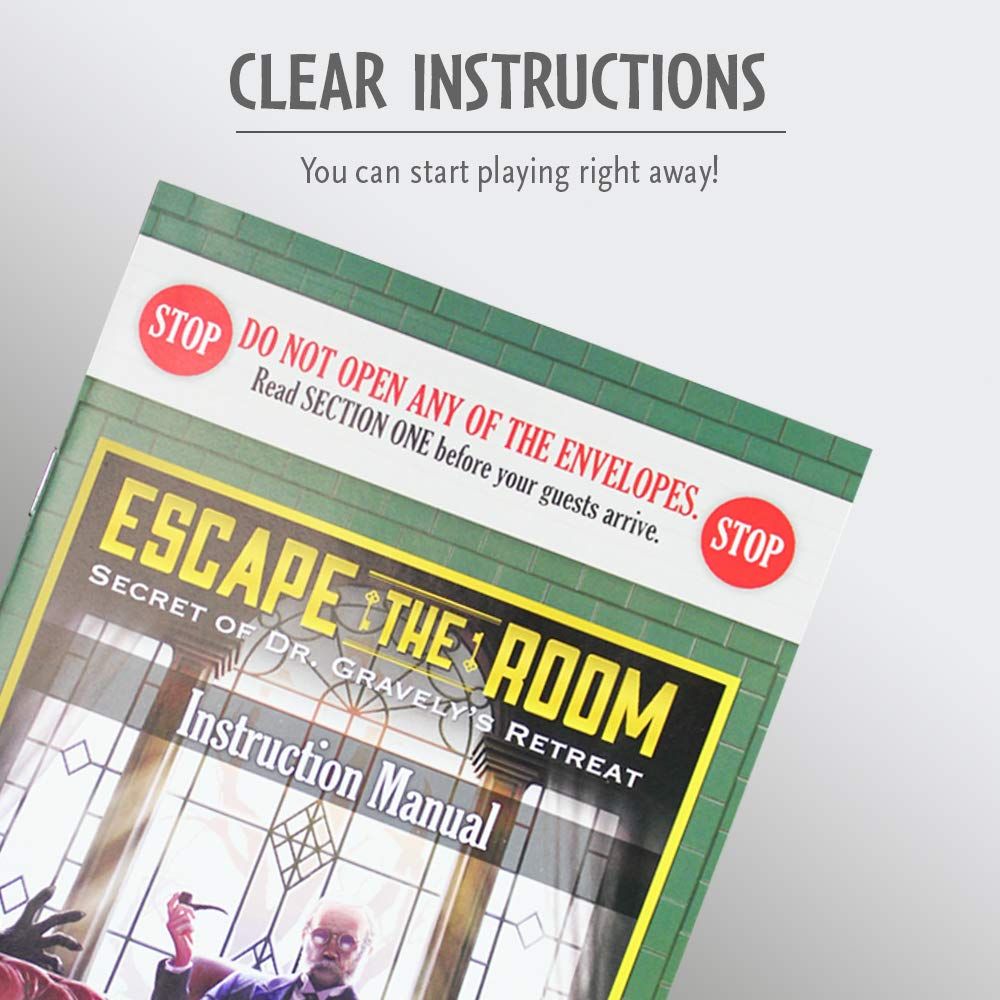 ThinkFun Escape The Room: Dr. Gravely's Retreat – Escape Room in a Box (Ages 13+)