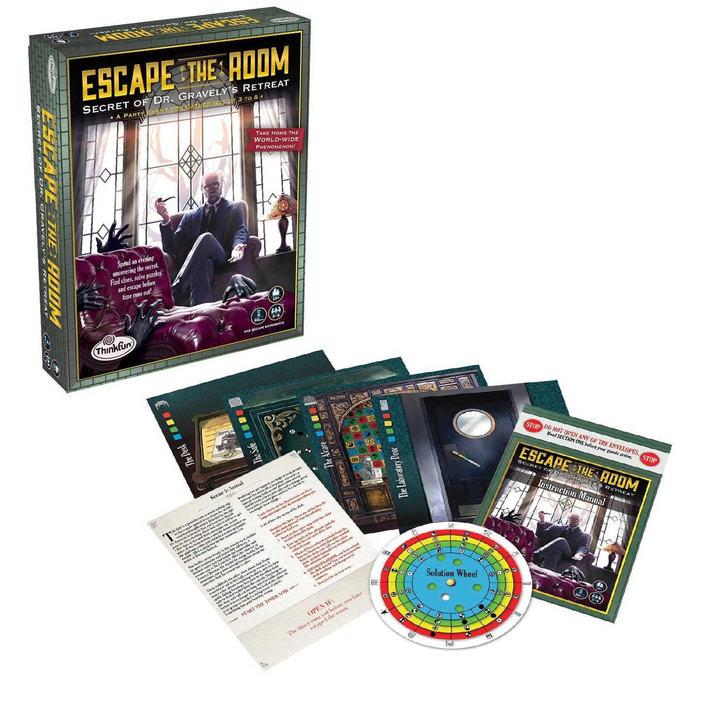 ThinkFun Escape The Room: Dr. Gravely's Retreat – Escape Room in a Box (Ages 13+)