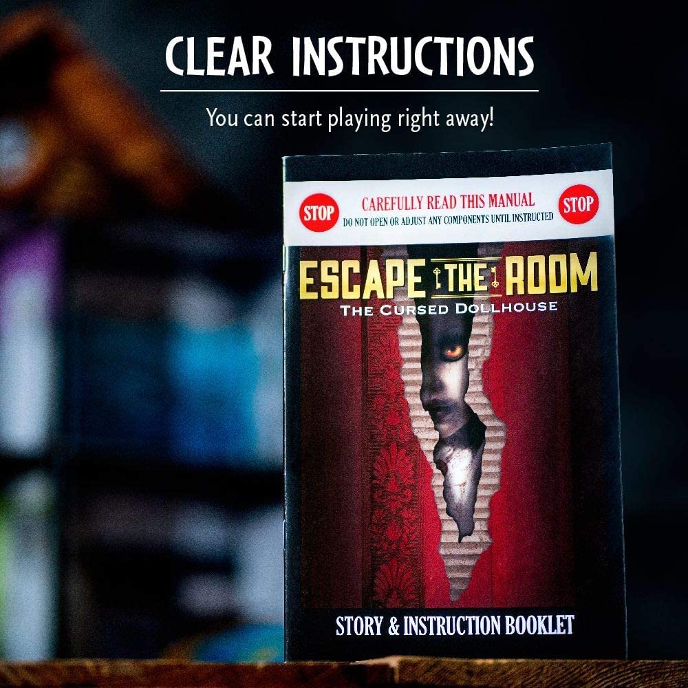 ThinkFun Escape the Room: The Cursed Dollhouse – 3-Story Mystery Puzzle for Ages 13+