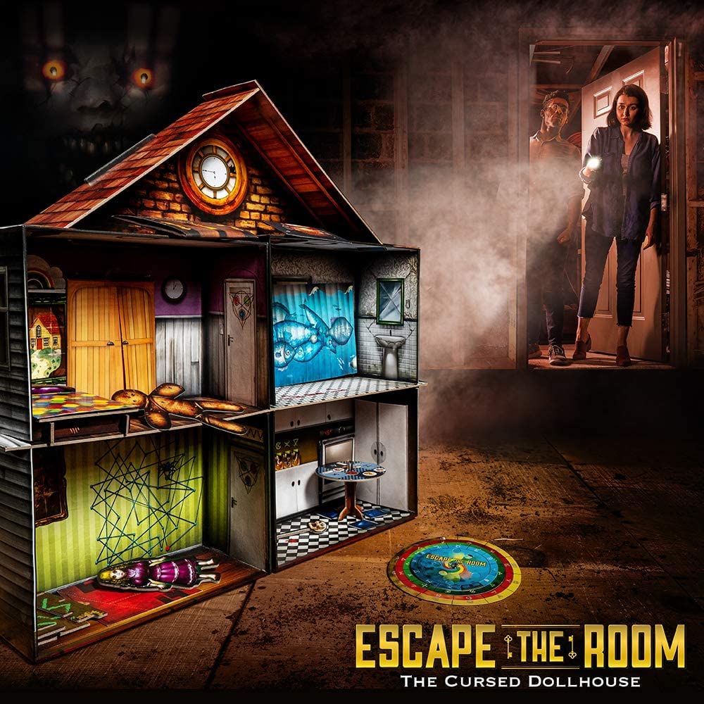 ThinkFun Escape the Room: The Cursed Dollhouse – 3-Story Mystery Puzzle for Ages 13+