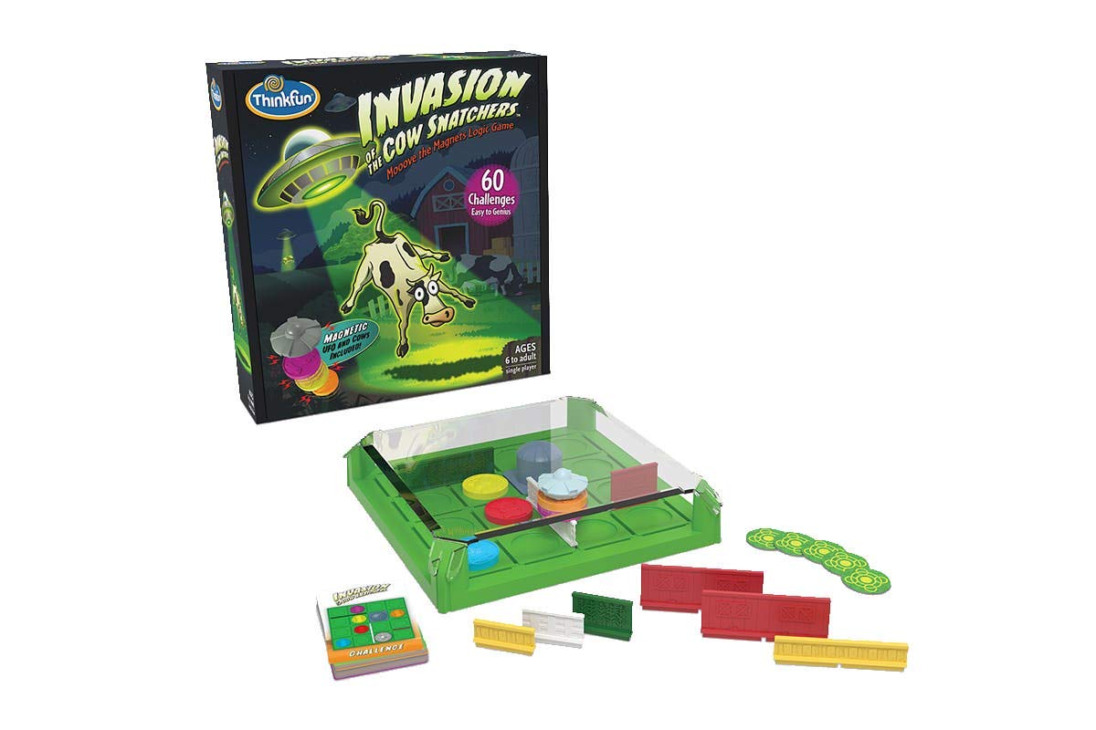 ThinkFun Invasion of the Cow Snatchers: Magnet Maze Logic Game for Ages 6+