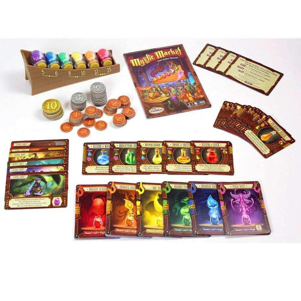 ThinkFun Mystic Market Strategy Card Game – 2-4 Players, Ages 10+