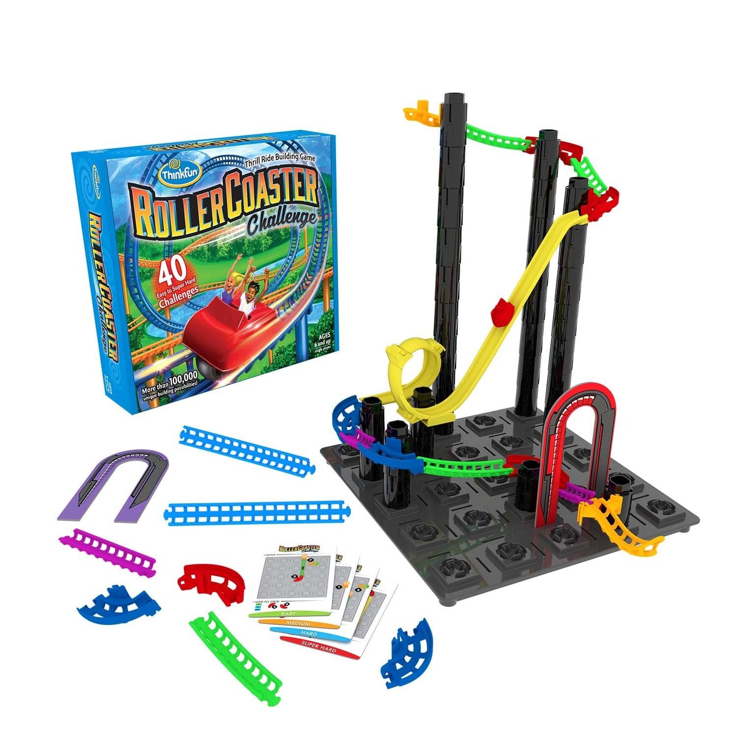 ThinkFun Roller Coaster Challenge – STEM Logic Game for Ages 6+ | TOTY Finalist