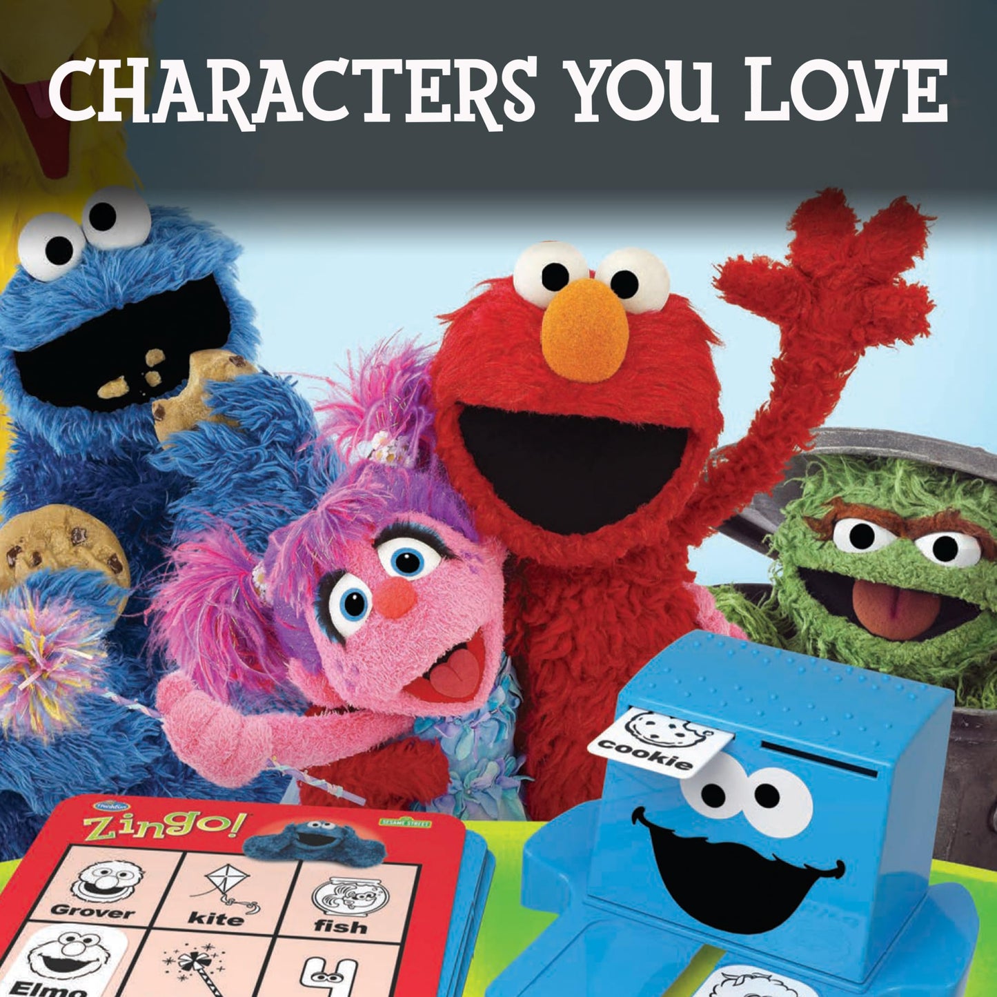 ThinkFun Sesame Street Zingo! Build Language Skills – Ages 4+