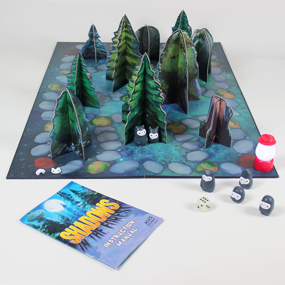 ThinkFun Shadows in The Forest - Play-In-The-Dark Board Game for Kids & Adults