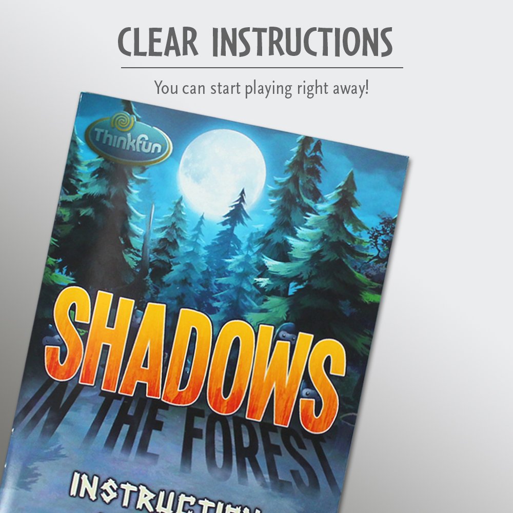 ThinkFun Shadows in The Forest - Play-In-The-Dark Board Game for Kids & Adults