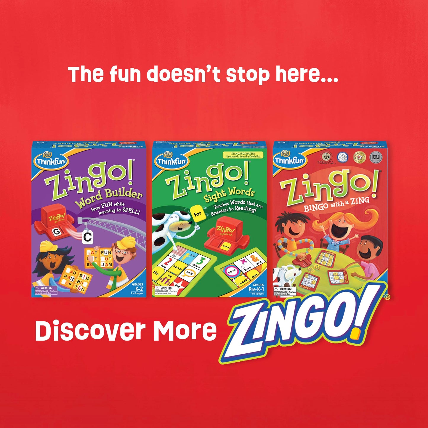 ThinkFun Zingo 1-2-3 - Fast-Paced Counting & Word Recognition Game