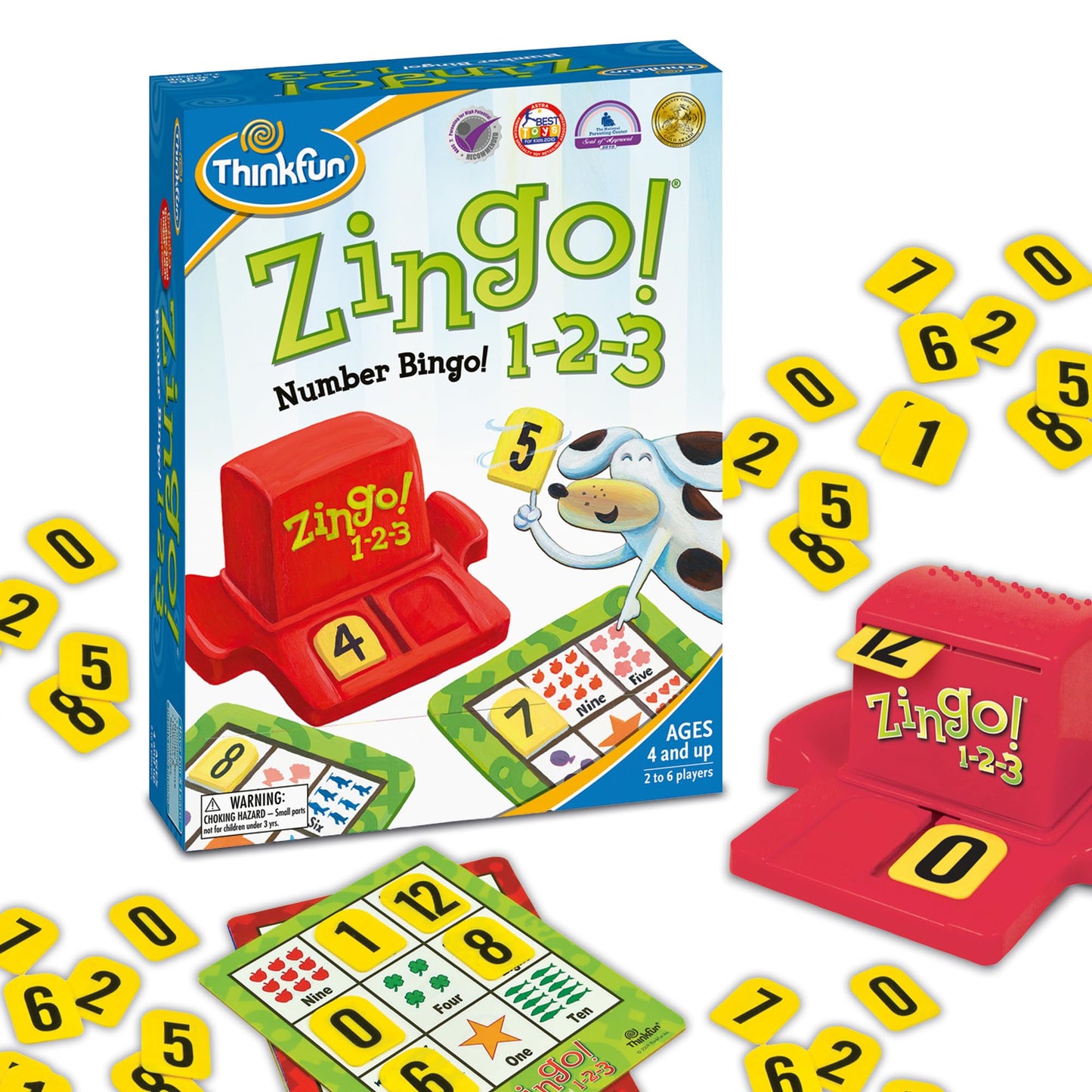 ThinkFun Zingo 1-2-3 - Fast-Paced Counting & Word Recognition Game