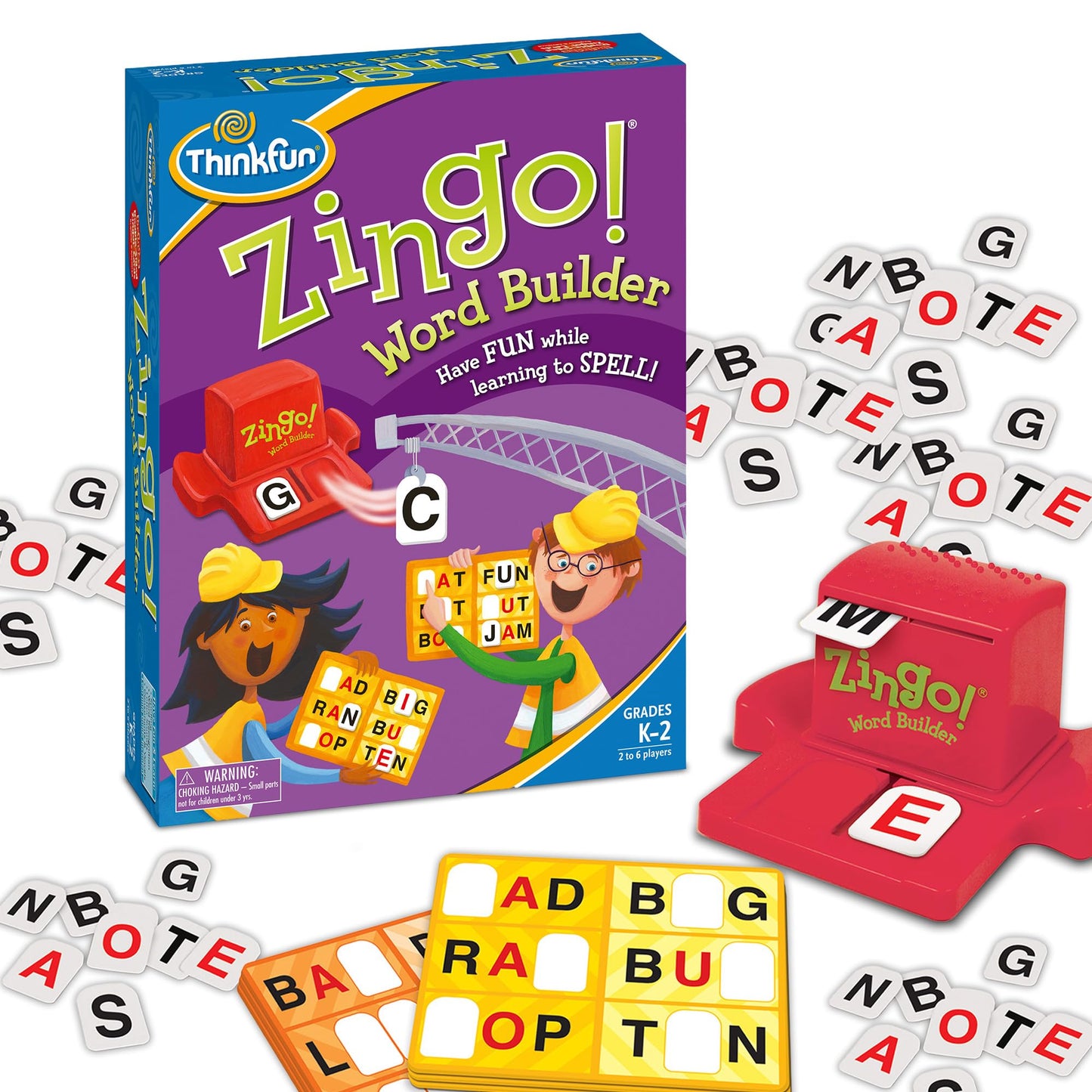 ThinkFun Zingo Word Builder: Award-Winning Early Reading Game for Pre-Readers and Early Readers