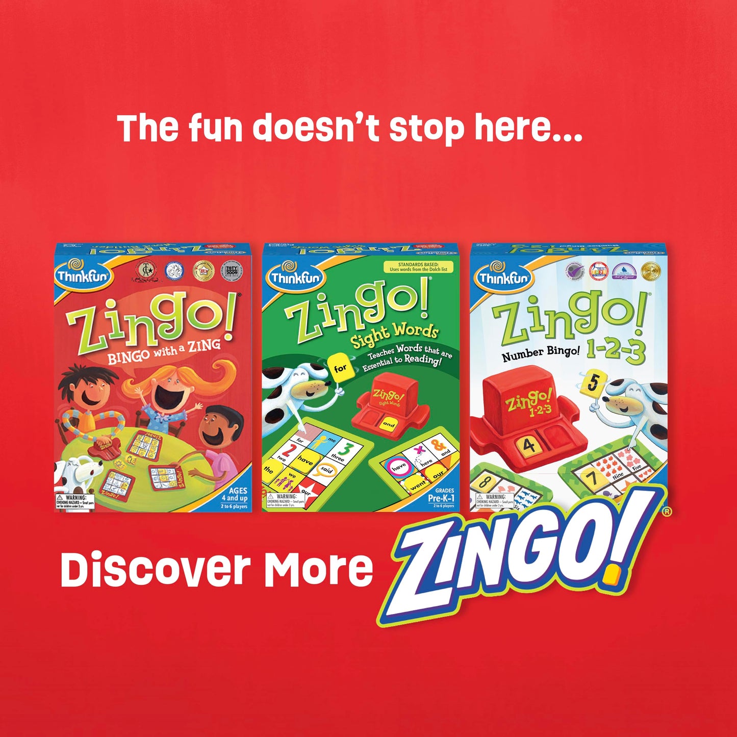 ThinkFun Zingo Word Builder: Award-Winning Early Reading Game for Pre-Readers and Early Readers