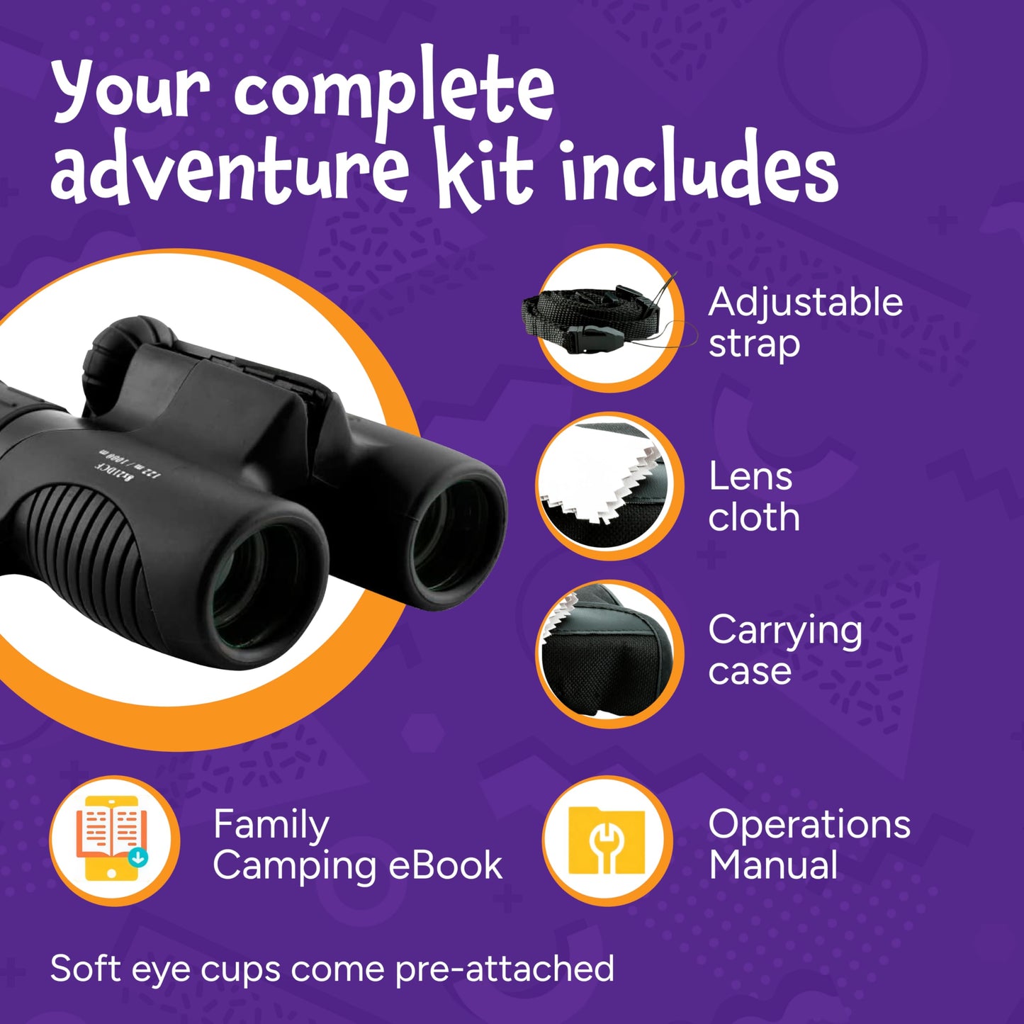 Think Peak Black Binoculars for Kids (Ages 3-12) – Compact 8x21 STEM Explorer