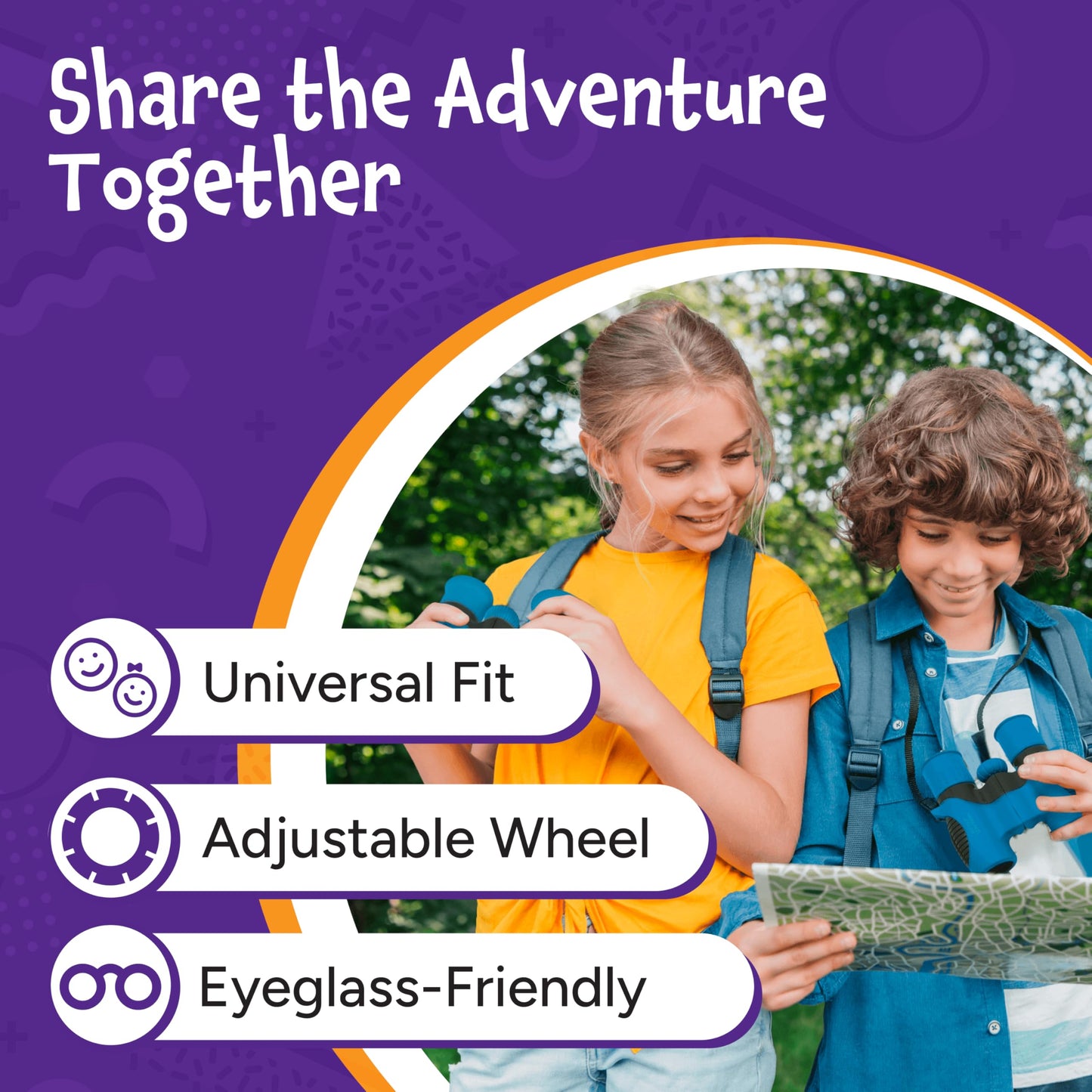 Think Peak Purple Binoculars for Kids – Compact 8x21 STEM Outdoor Explorer