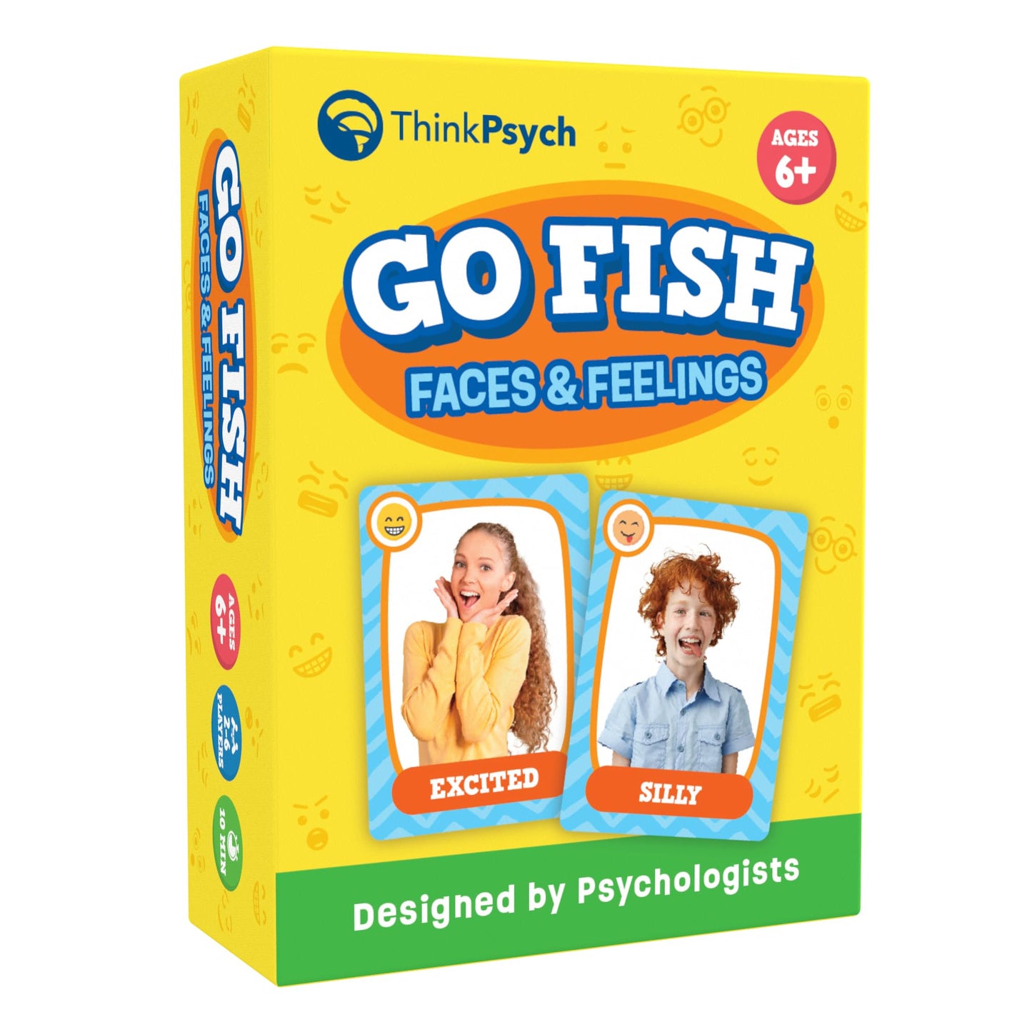 ThinkPsych Go Fish – Faces & Feelings Card Game for Kids 6+ | SEL & Social Skills