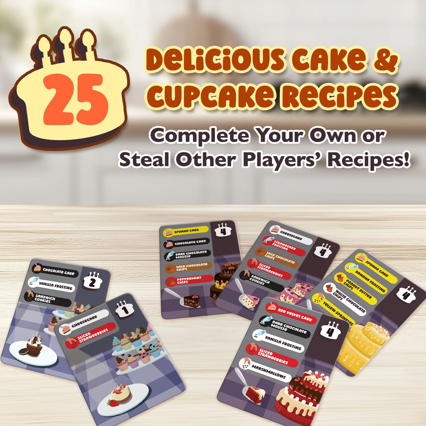 ThinkPsych Secret Recipes - Sneaky Baking Family Game for 2-5 Players | Ages 9+