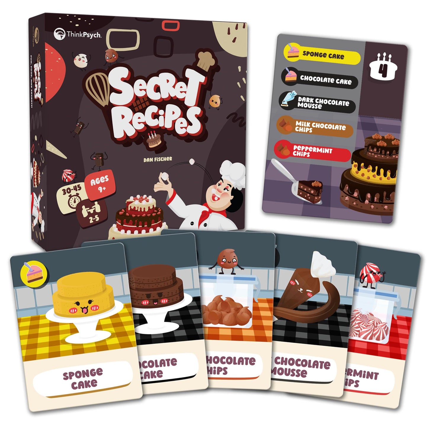 ThinkPsych Secret Recipes - Sneaky Baking Family Game for 2-5 Players | Ages 9+