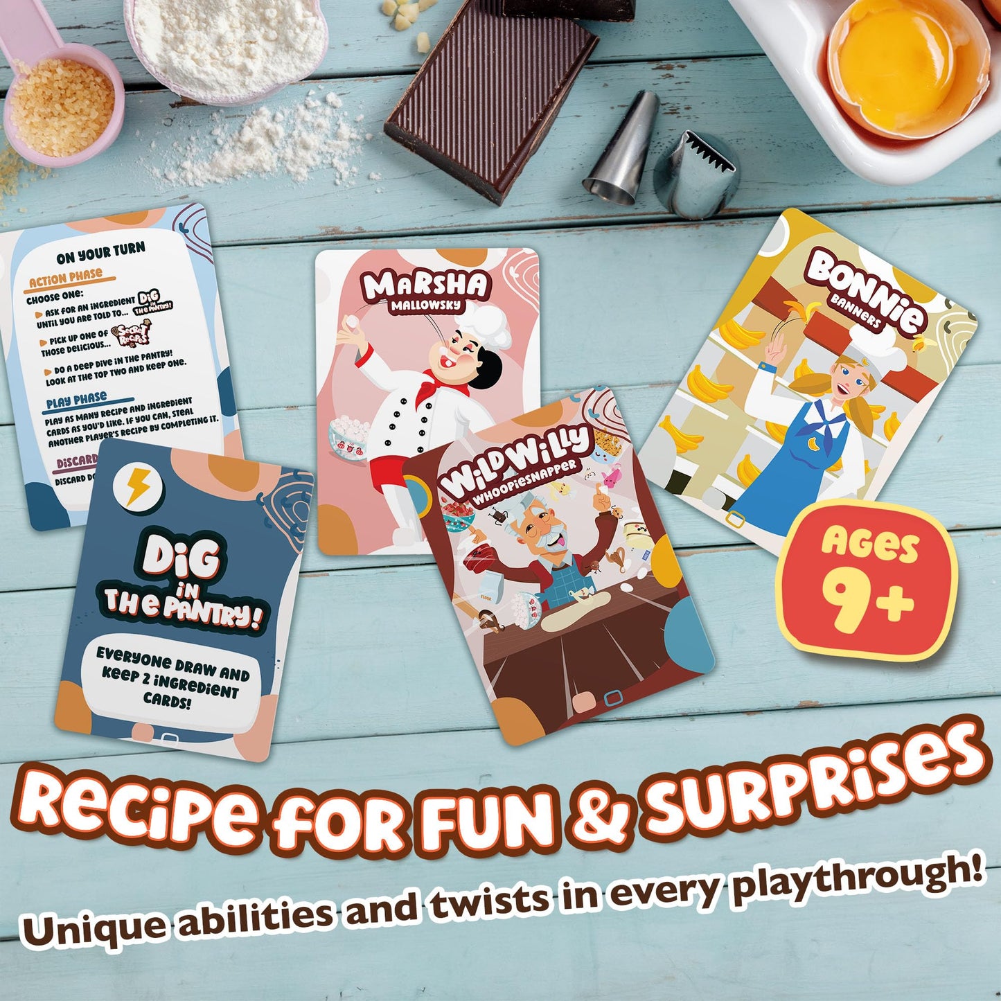 ThinkPsych Secret Recipes - Sneaky Baking Family Game for 2-5 Players | Ages 9+