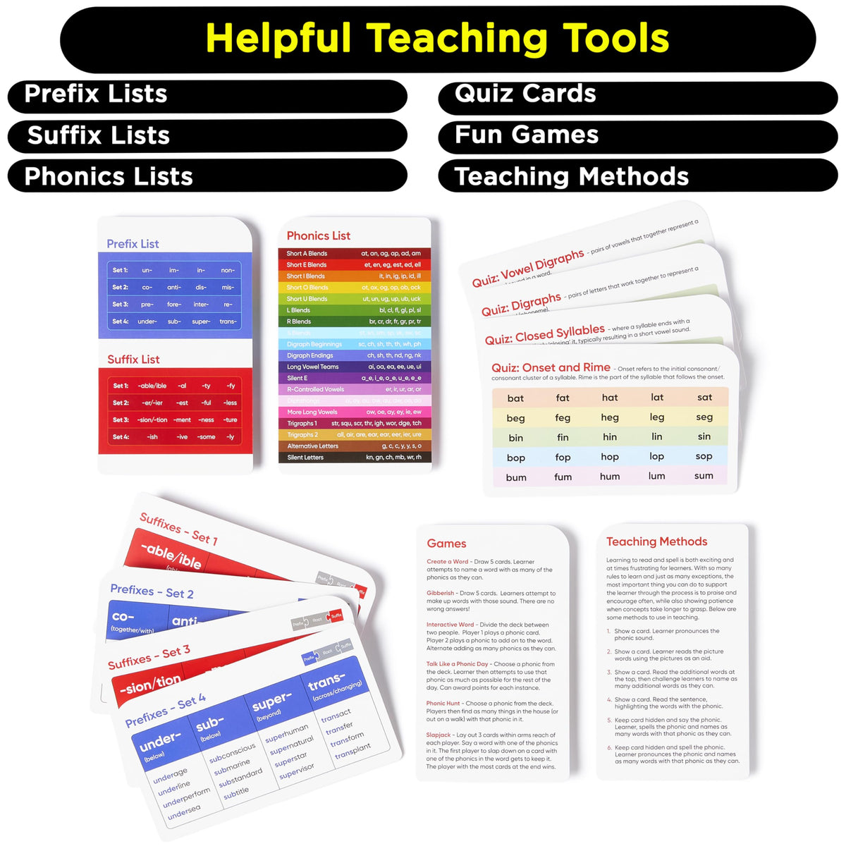Think Tank Scholar – Award-Winning Phonics & Vocabulary Flash Cards for Ages 4–8 | 1000+ Words with Prefixes, Suffixes & CVC