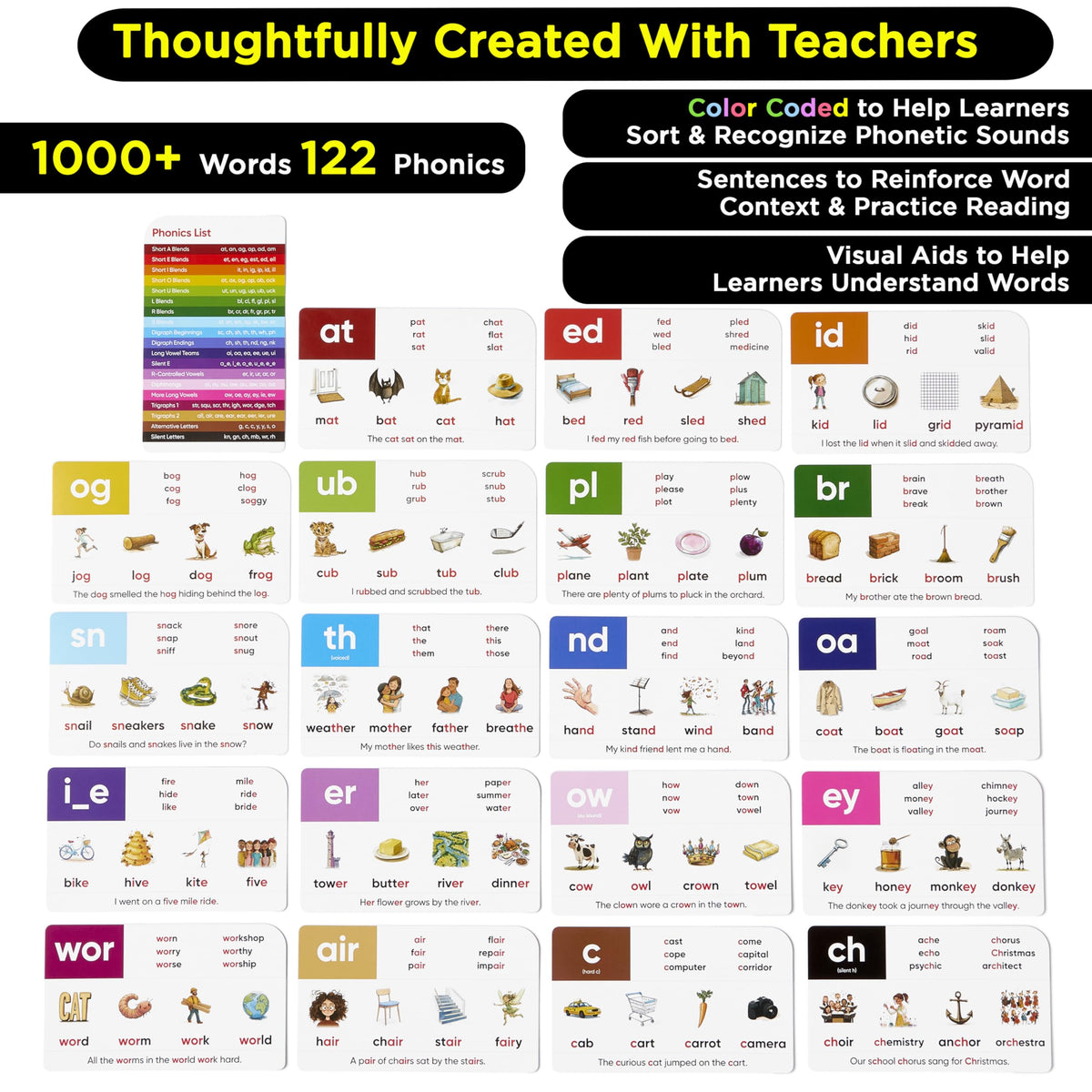 Think Tank Scholar – Award-Winning Phonics & Vocabulary Flash Cards for Ages 4–8 | 1000+ Words with Prefixes, Suffixes & CVC