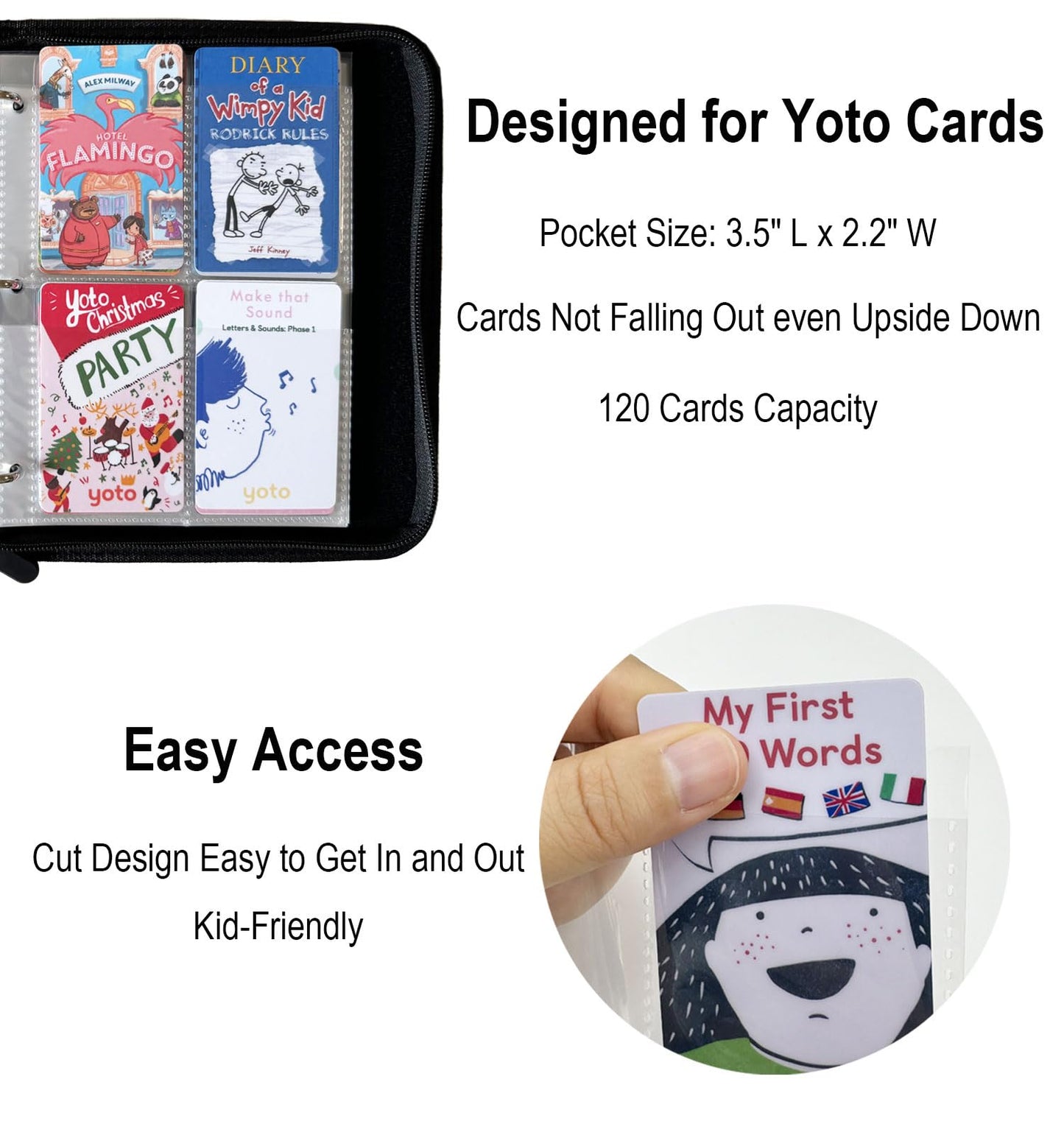 Thisness Rabbit Card Holder for Yoto Cards — 120 Card Capacity, Zippered Organizer