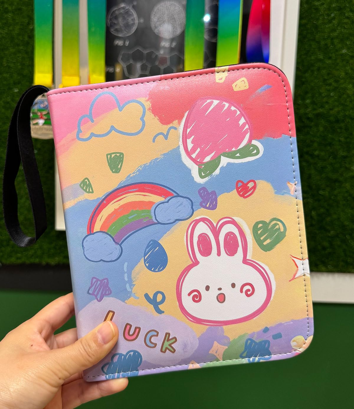 Thisness Rabbit Card Holder for Yoto Cards — 120 Card Capacity, Zippered Organizer