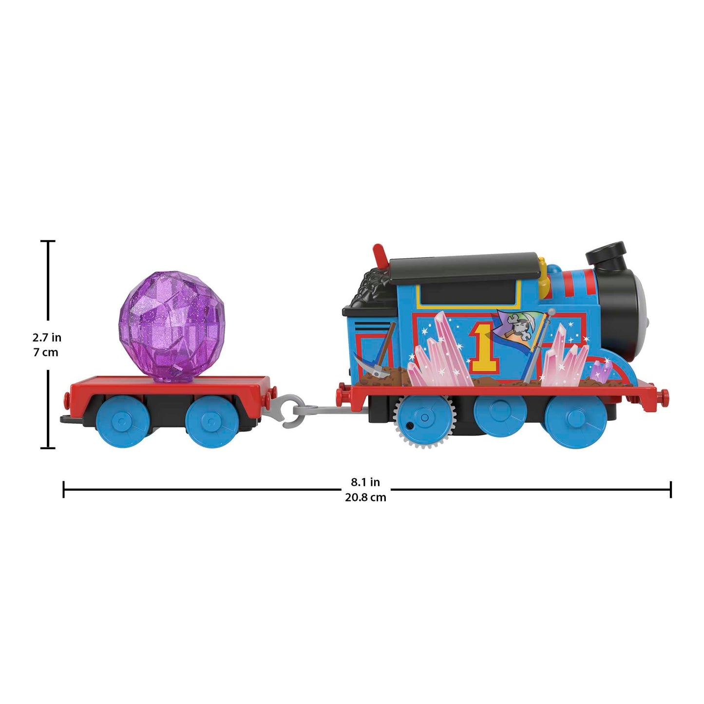 Thomas & Friends Crystal Caves Adventure Motorized Train Set – 8 ft Track & Tipping Bridge (Ages 3+)