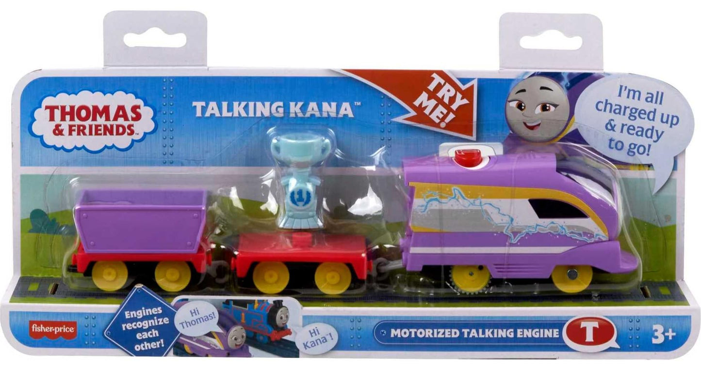 Thomas & Friends Kana Engine – Motorized Talking Train with Cargo Car (Ages 3+)