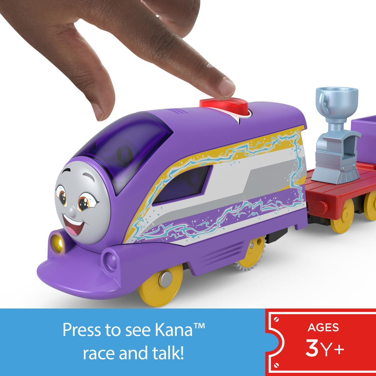 Thomas & Friends Kana Engine – Motorized Talking Train with Cargo Car (Ages 3+)