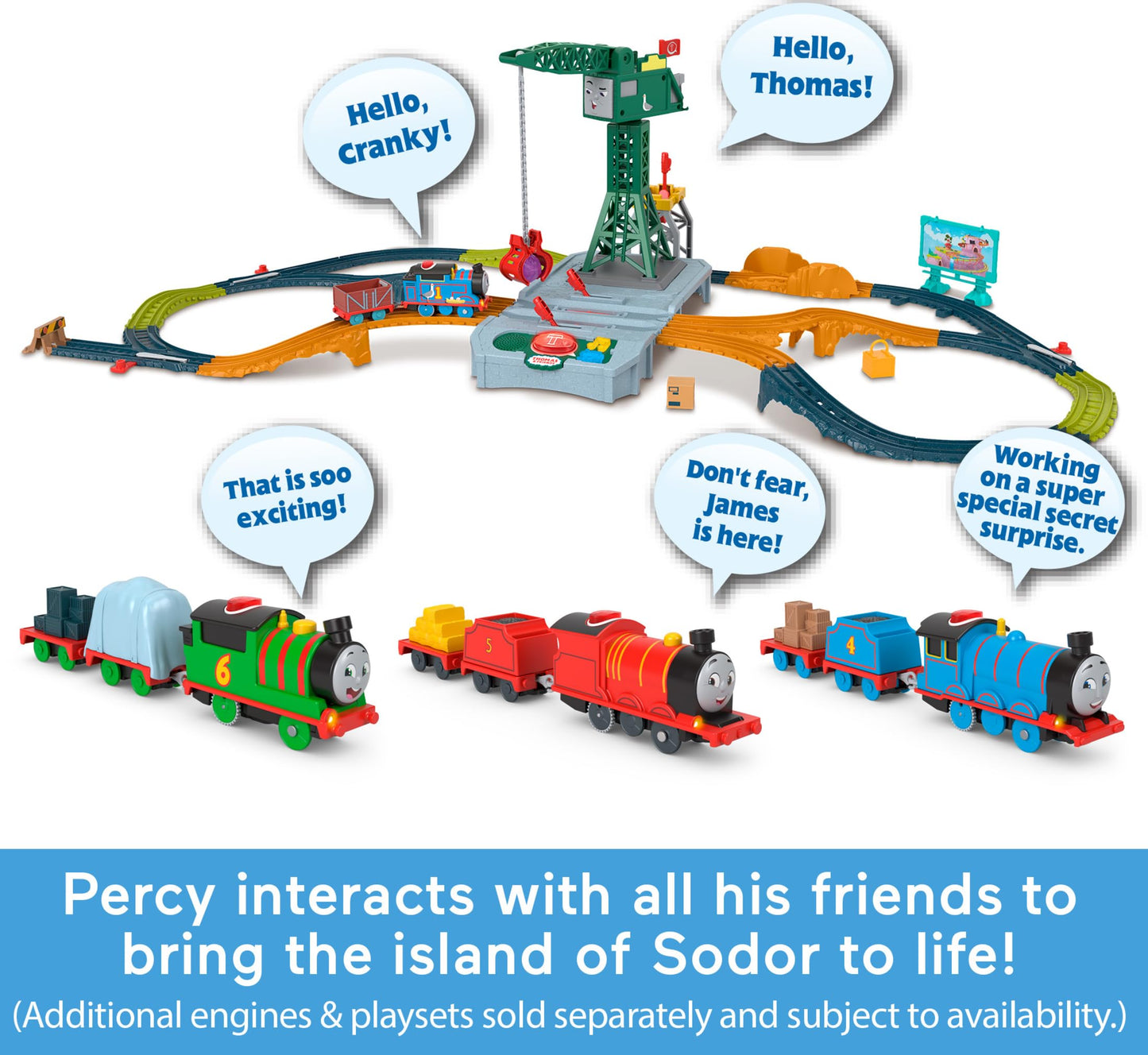 Thomas & Friends Percy Motorized Talking Train – Battery-Powered Engine with Sounds