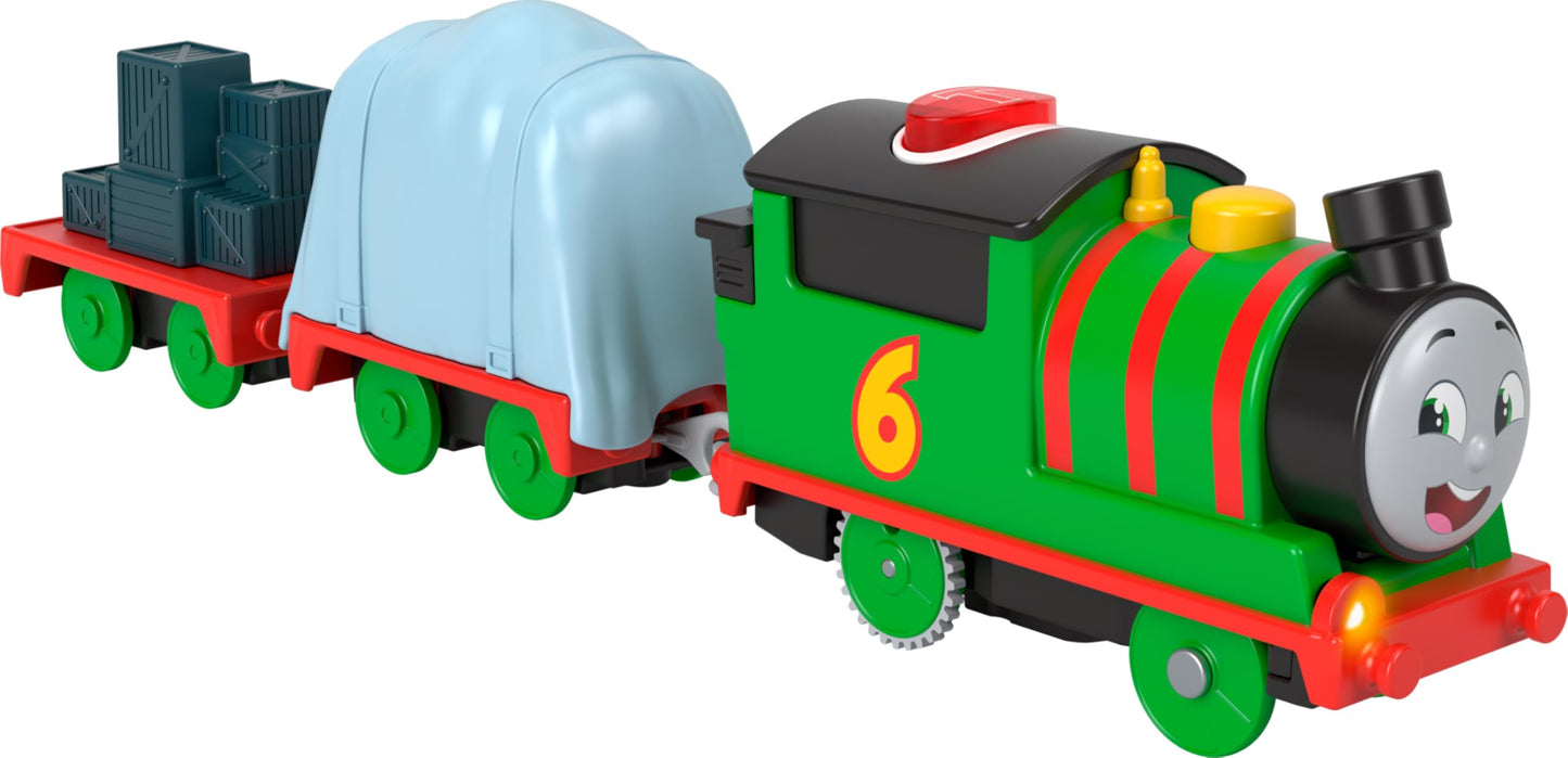 Thomas & Friends Percy Motorized Talking Train – Battery-Powered Engine with Sounds