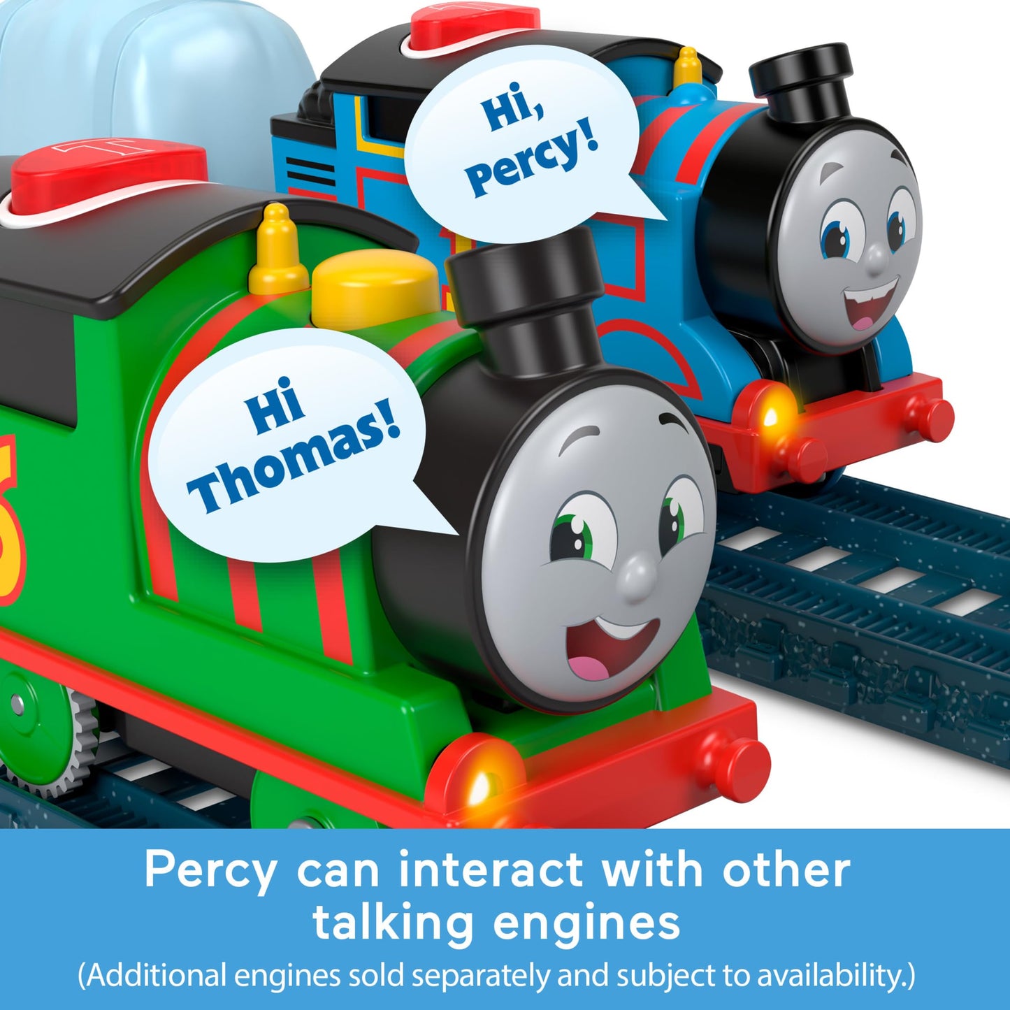 Thomas & Friends Percy Motorized Talking Train – Battery-Powered Engine with Sounds