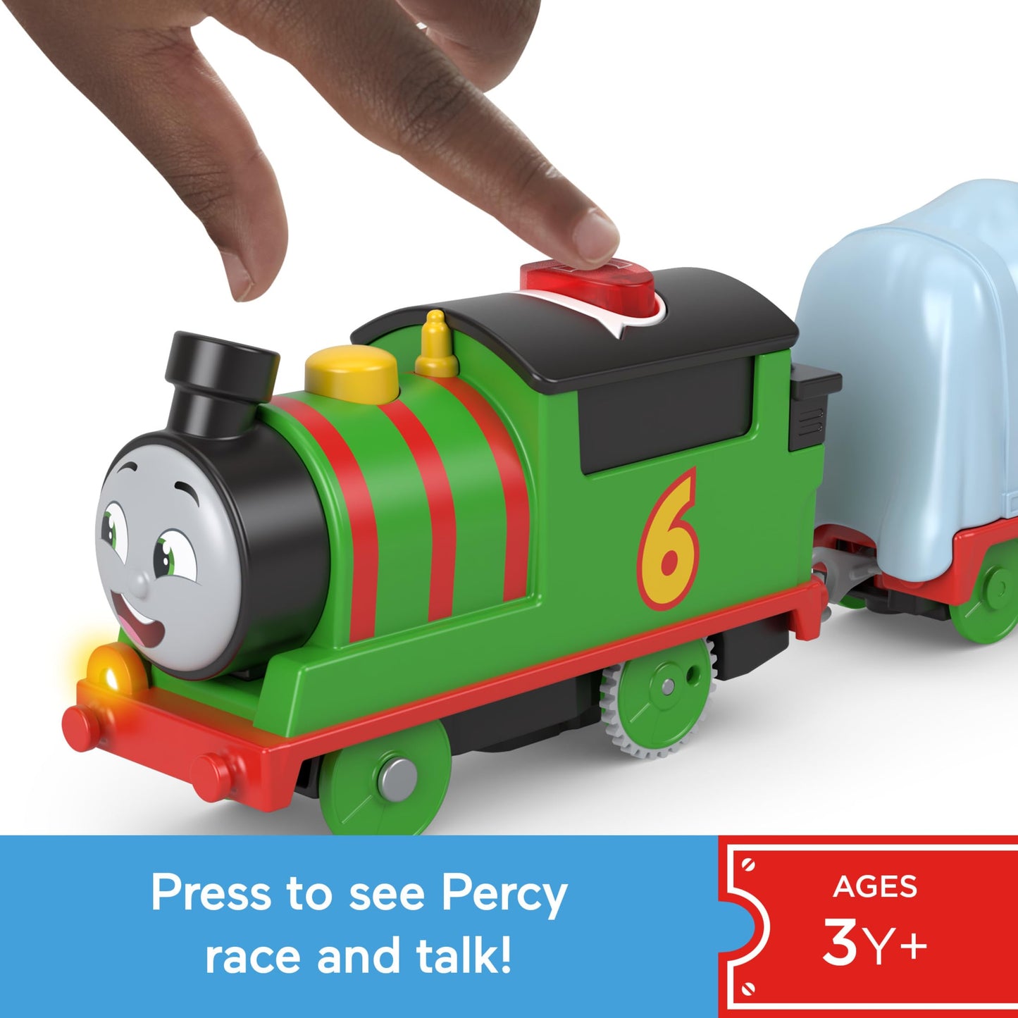 Thomas & Friends Percy Motorized Talking Train – Battery-Powered Engine with Sounds
