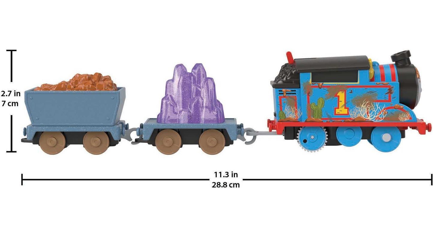 Thomas & Friends Crystal Caves Battery-Powered Train with Cargo – Preschool Engine, Ages 3+