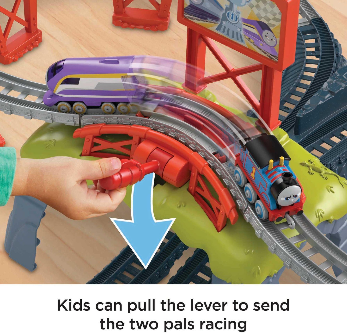Thomas & Friends Race for the Sodor Cup Diecast Train Set with Thomas & Kana – Pretend Play 3+
