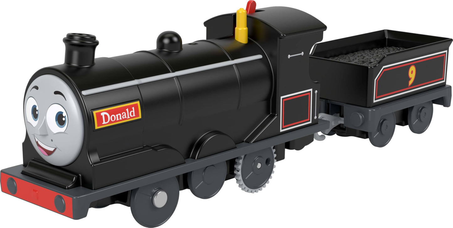 Thomas & Friends Donald Battery-Powered Engine with Cargo Car – Preschool Train Toy