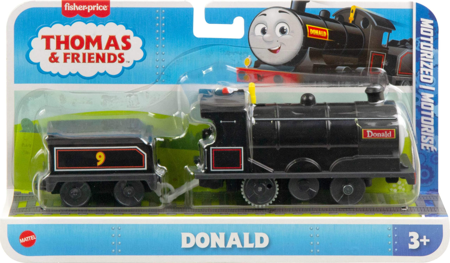Thomas & Friends Donald Battery-Powered Engine with Cargo Car – Preschool Train Toy