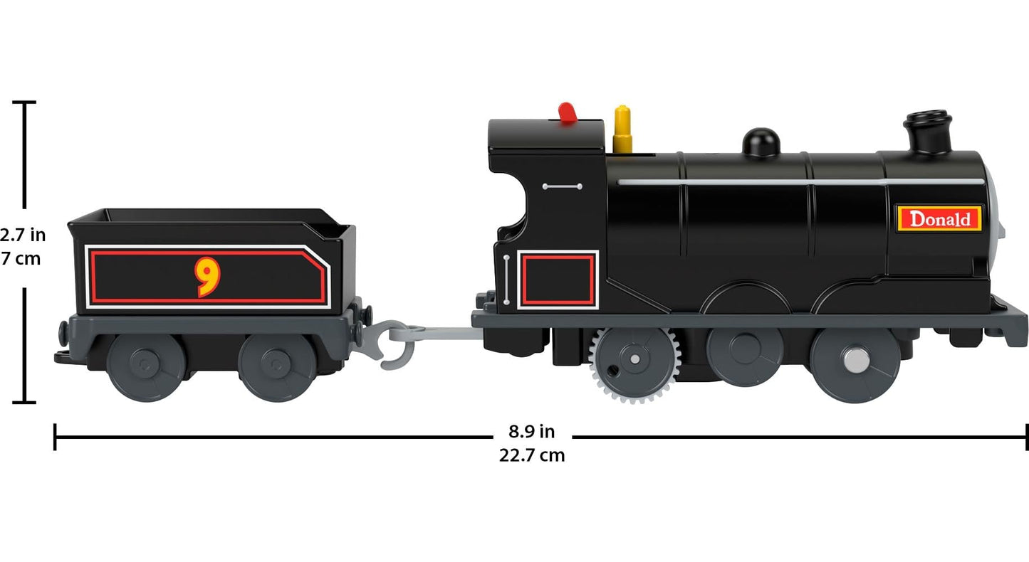 Thomas & Friends Donald Battery-Powered Engine with Cargo Car – Preschool Train Toy