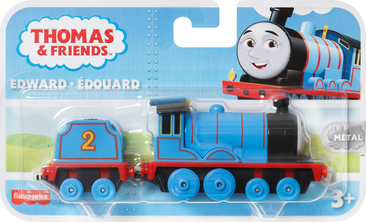 Thomas & Friends Edward Push-Along Engine with Tender – Diecast Train for Preschool Pretend Play (Ages 3+)