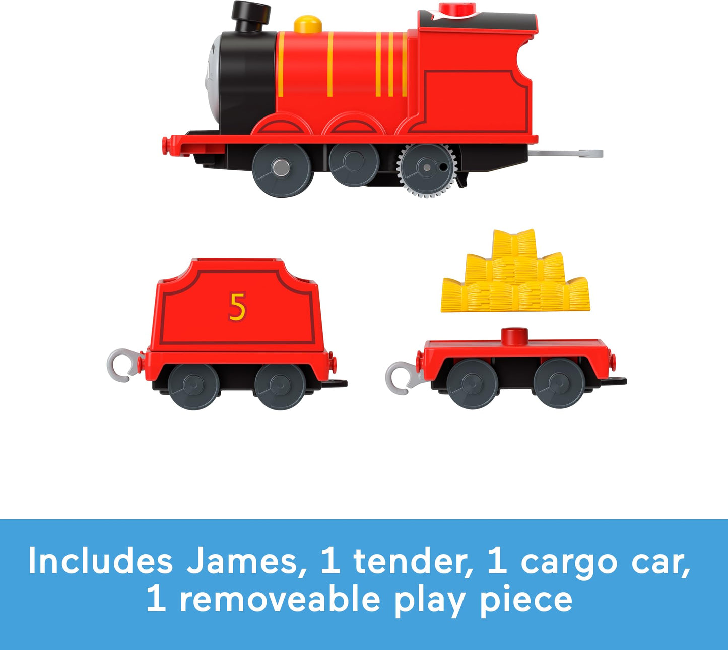 Thomas & Friends James Motorized Train – Talking Engine with Sounds for Pretend Play (Ages 3+)