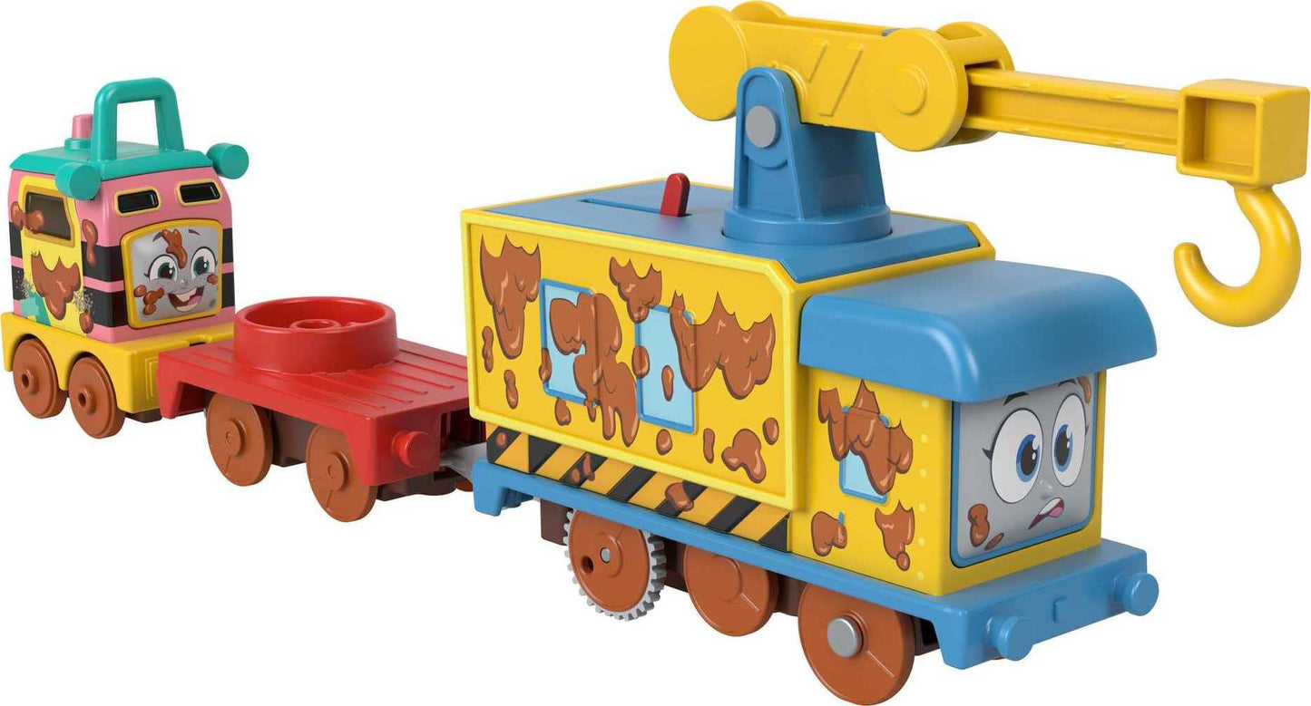 Thomas & Friends Muddy Fix 'em Up: Carly the Crane & Sandy the Rail Speeder