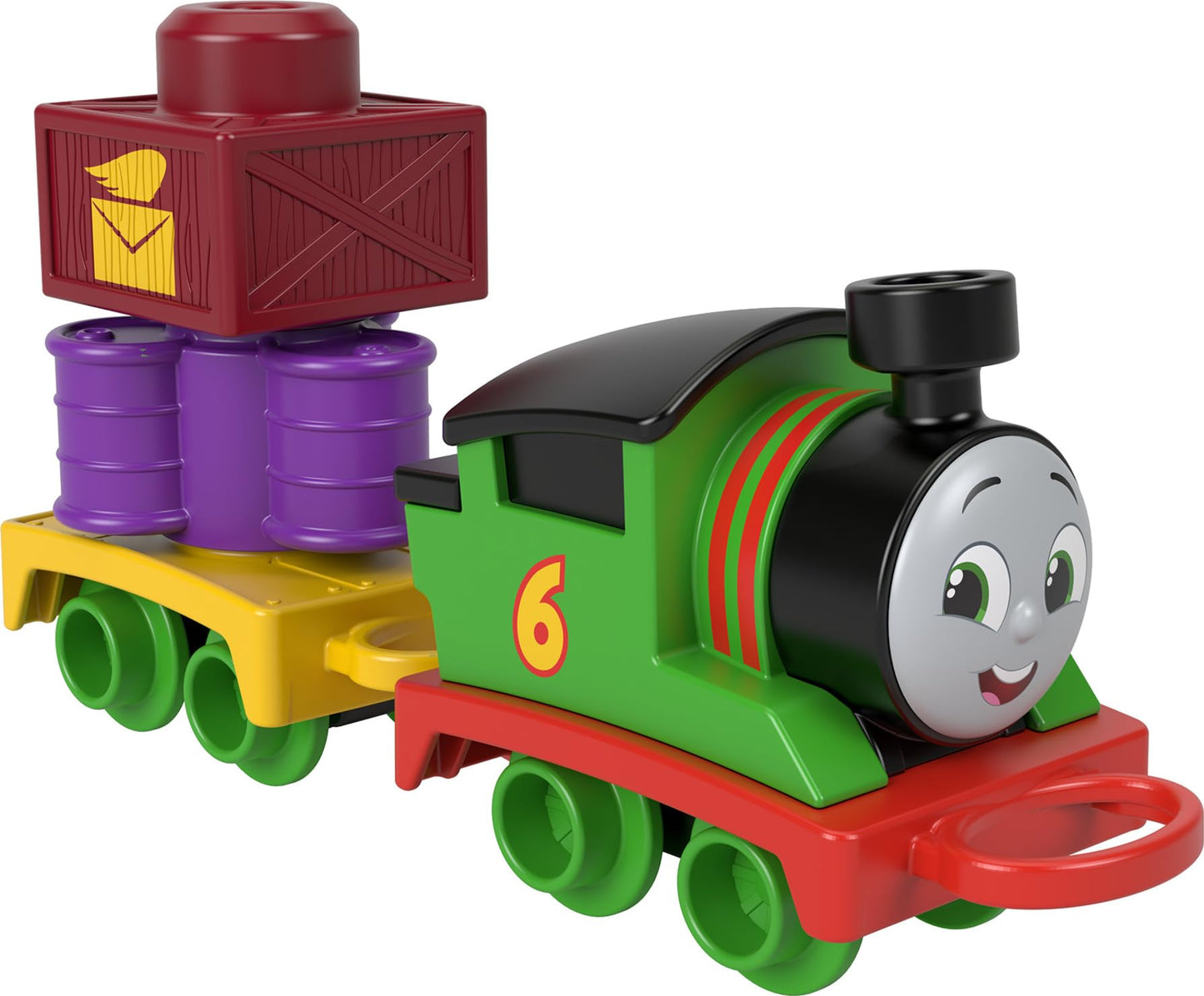 Thomas & Friends My First Percy Push-Along Train with Stacking Cargo – Toddler Toy for 18+ Months