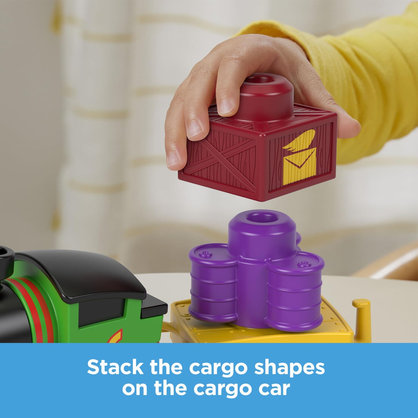 Thomas & Friends My First Percy Push-Along Train with Stacking Cargo – Toddler Toy for 18+ Months