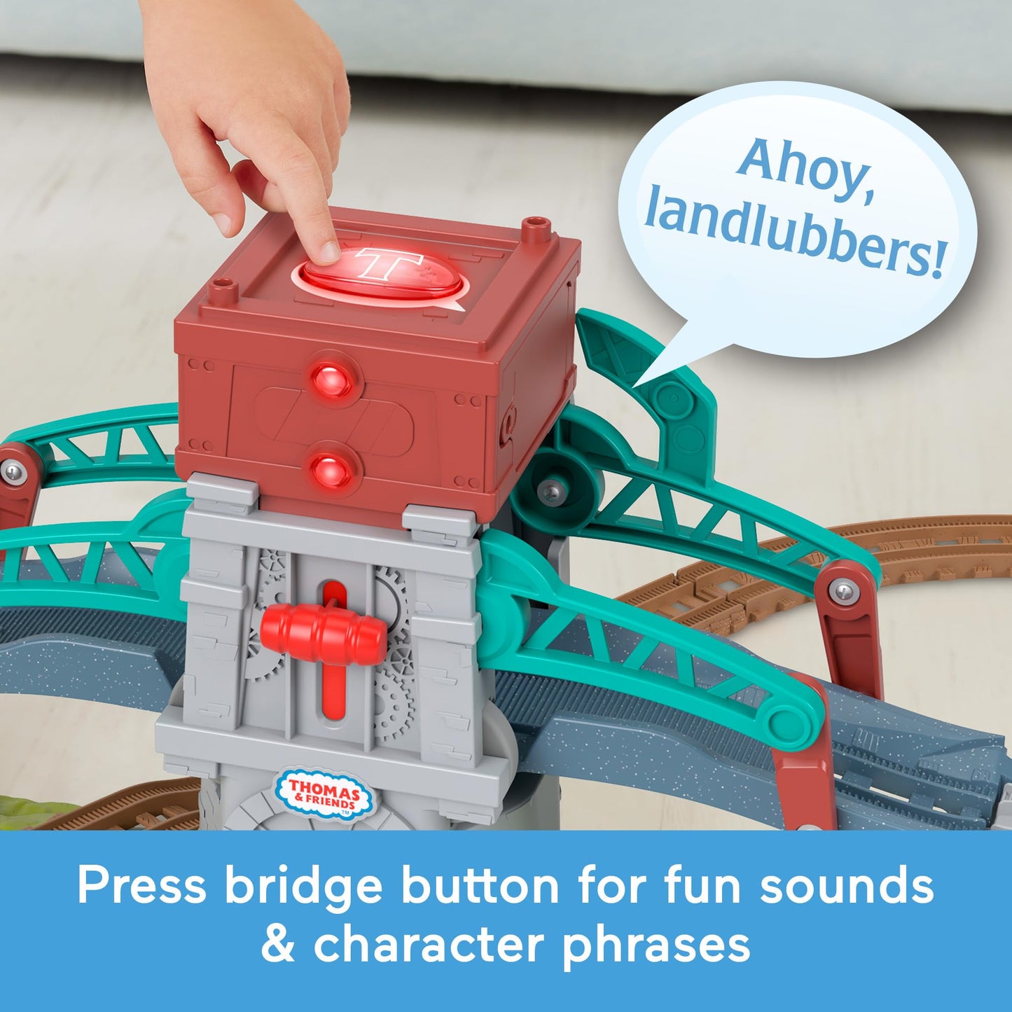 Thomas & Friends Talking Bulstrode & Which-Way Bridge Playset with Percy Engine — Ages 3+