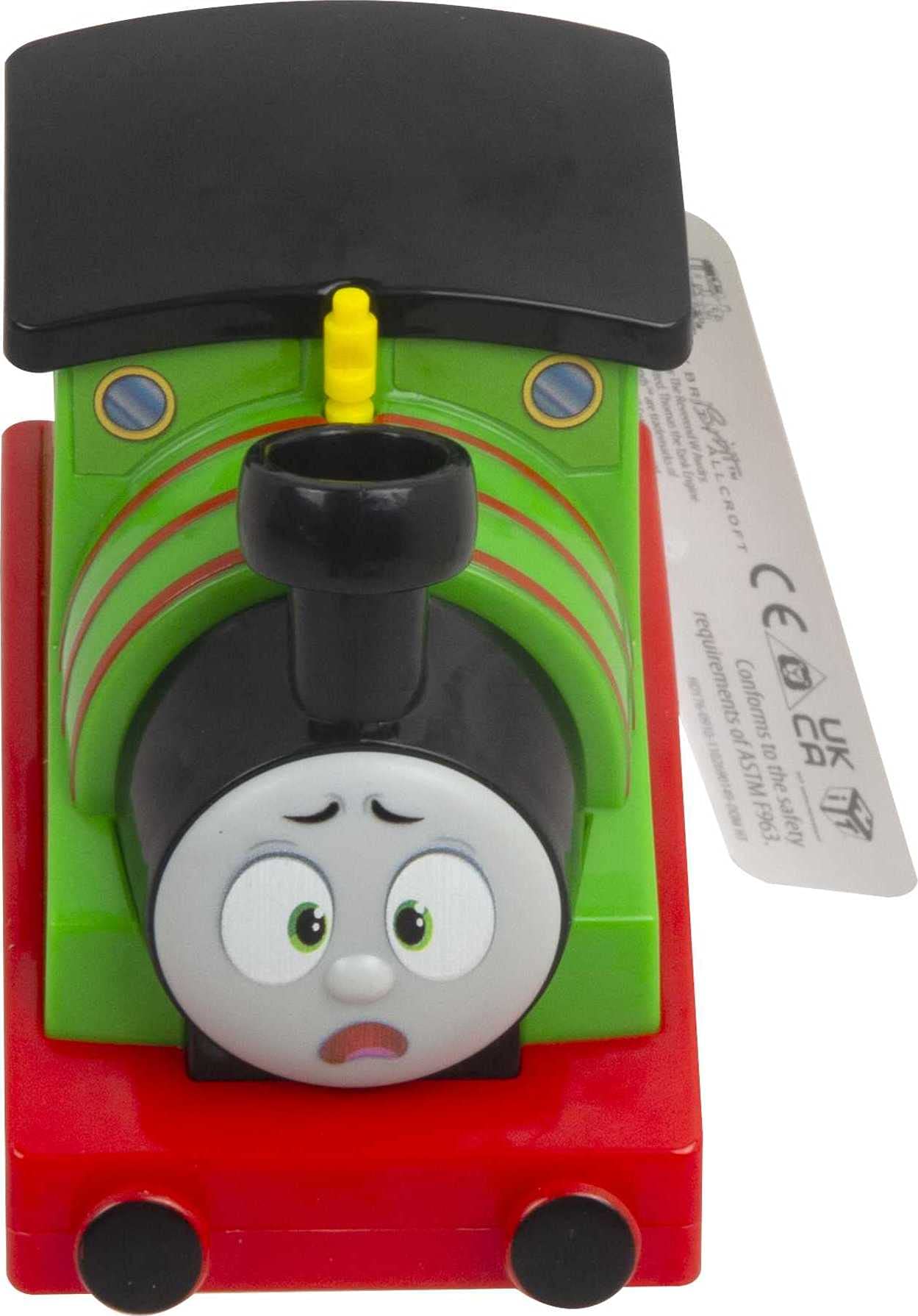 Thomas & Friends Press-n-Go Stunt Percy Engine — Off-Track Racing Toy for Toddlers & Preschoolers (Ages 2+)