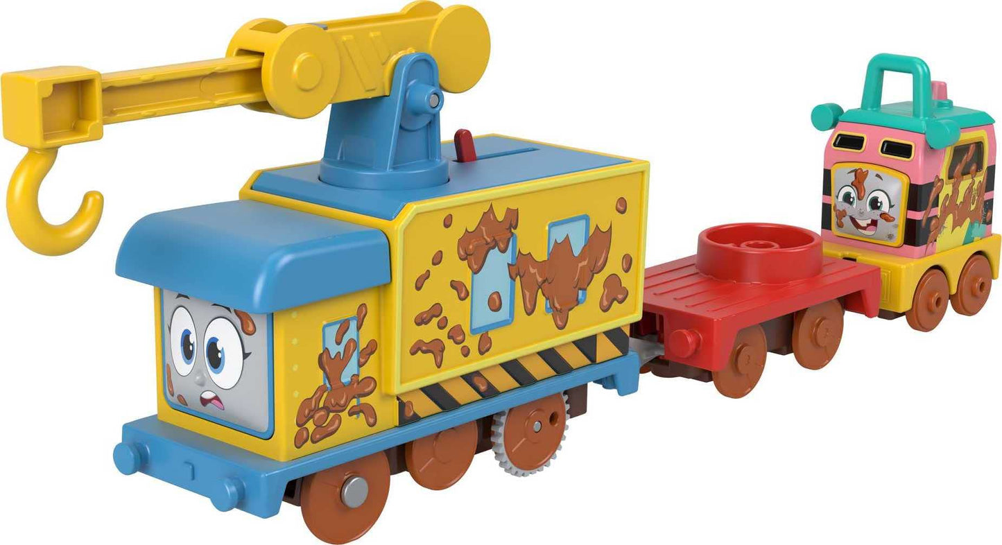 Thomas & Friends Muddy Fix 'em Up: Carly the Crane & Sandy the Rail Speeder