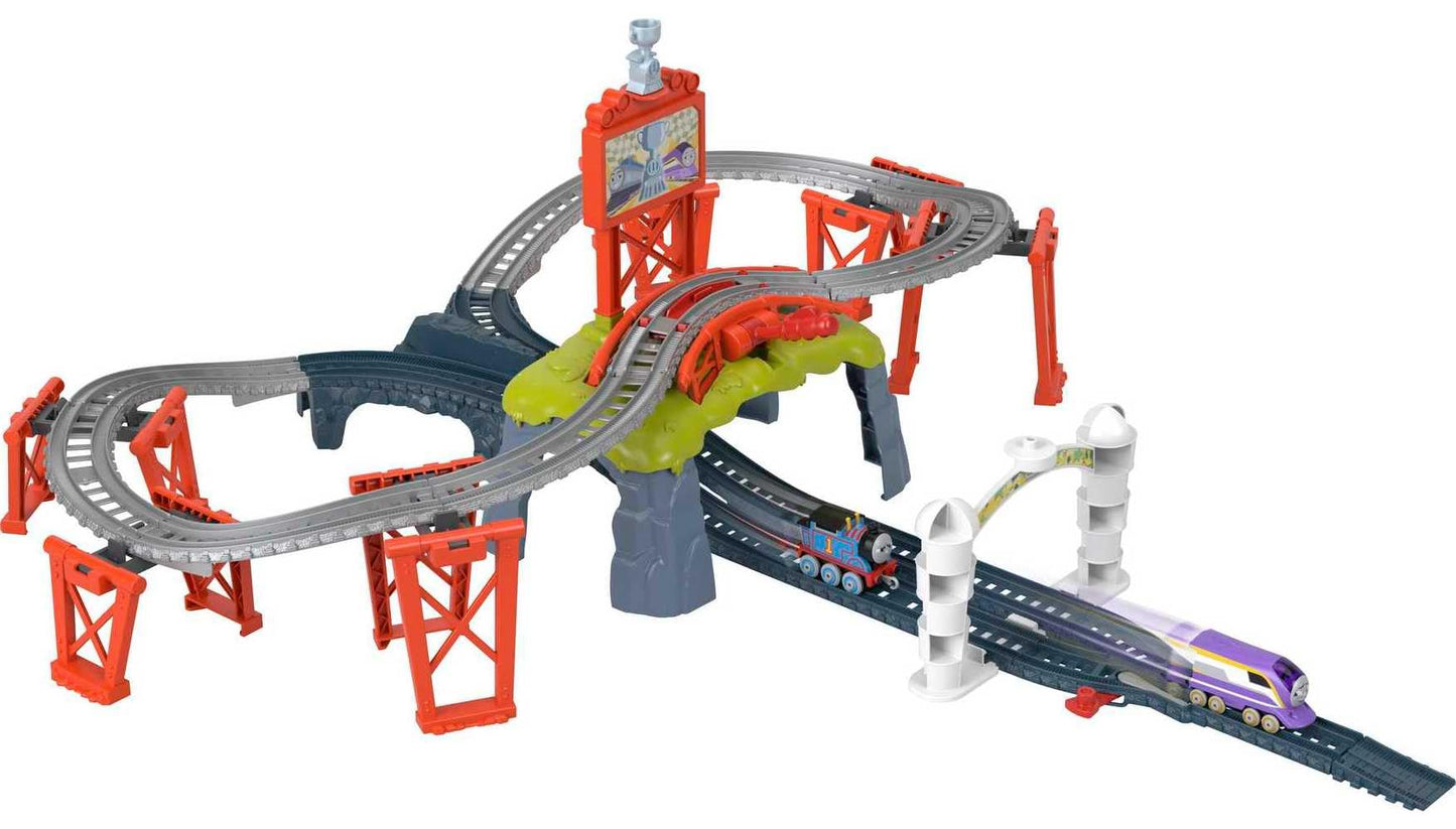 Thomas & Friends Race for the Sodor Cup Diecast Train Set with Thomas & Kana – Pretend Play 3+
