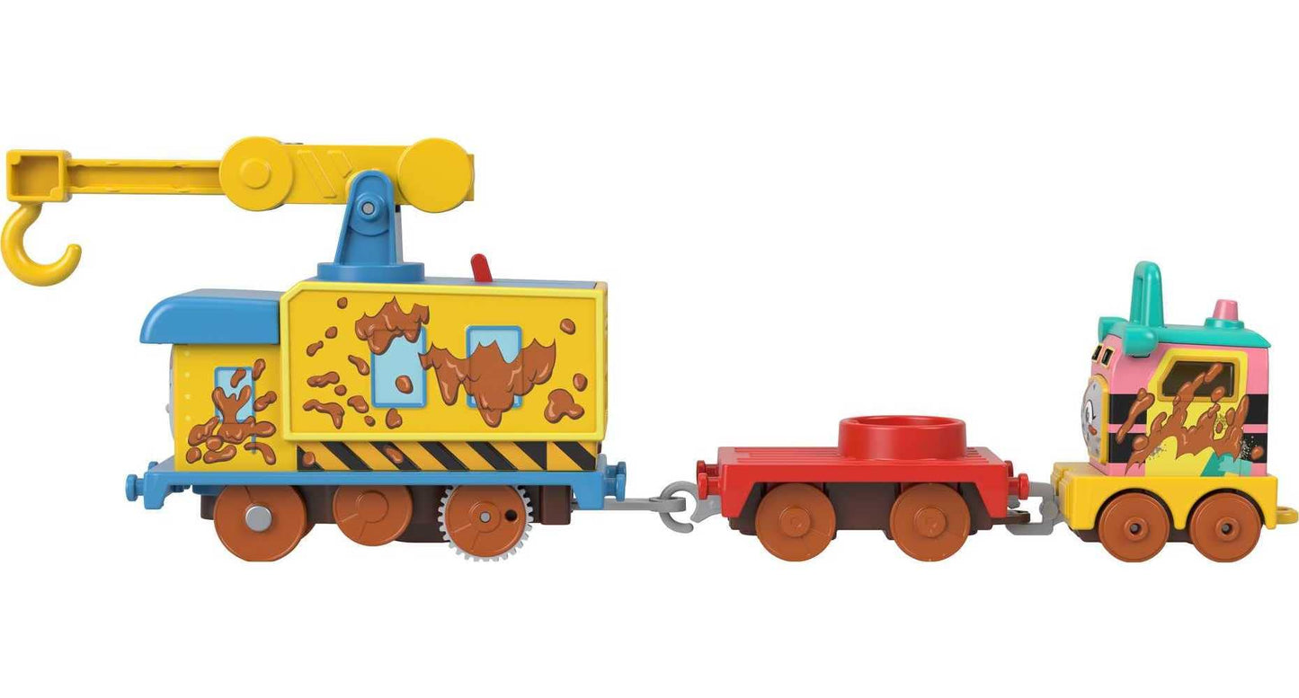 Thomas & Friends Muddy Fix 'em Up: Carly the Crane & Sandy the Rail Speeder
