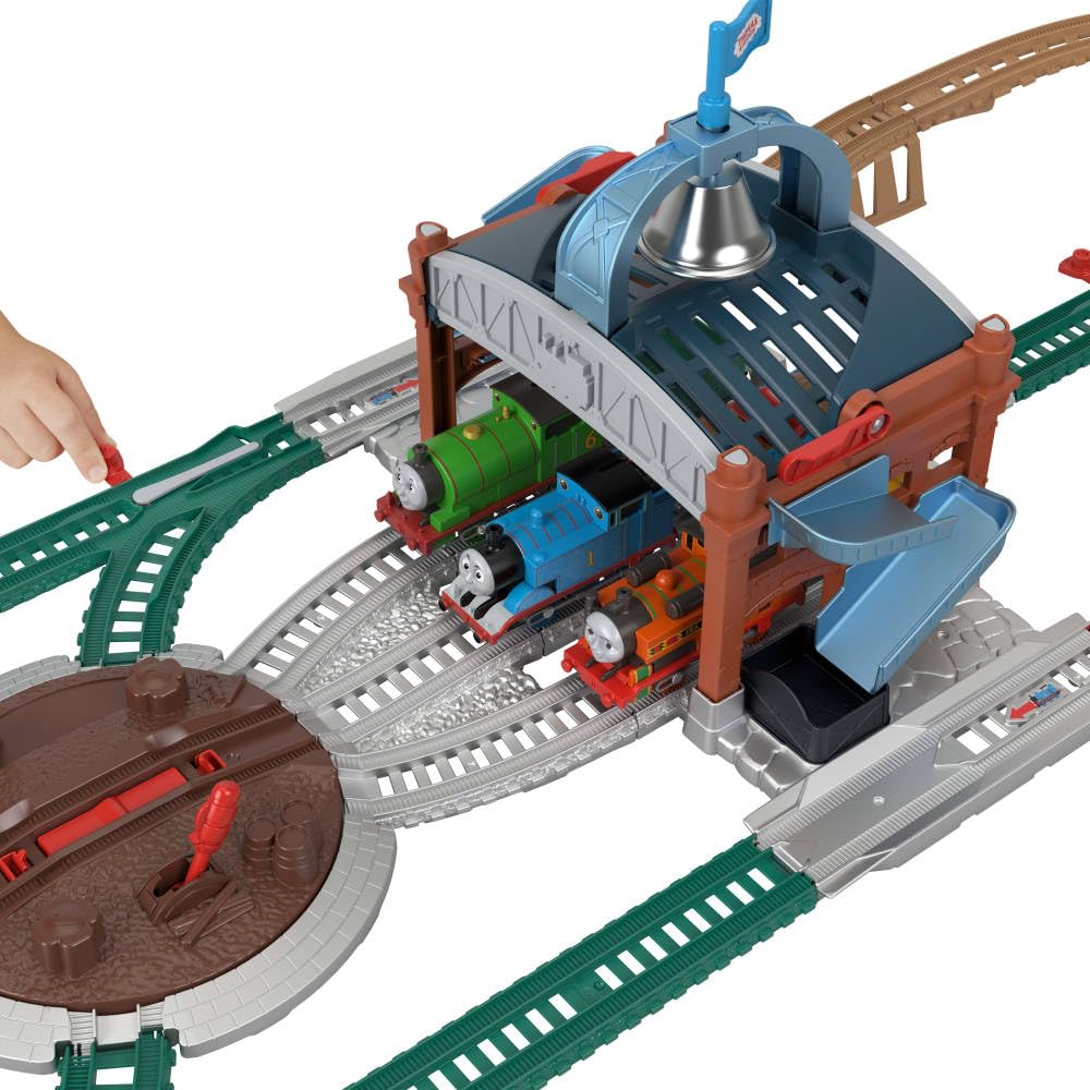THOMAS & FRIENDS Load & Launch Barrel Delivery Set – Motorized Thomas Train & 18 ft Track